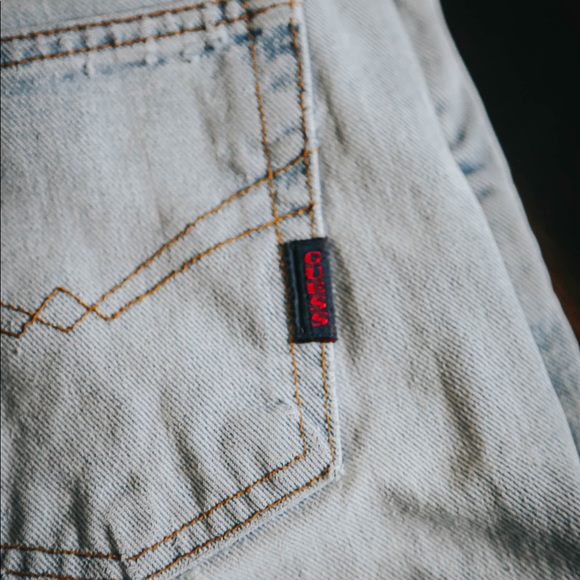 SOLD Vintage Button Fly Guess Jeans - size 28 - Distressed Style - Picture 7 of 7